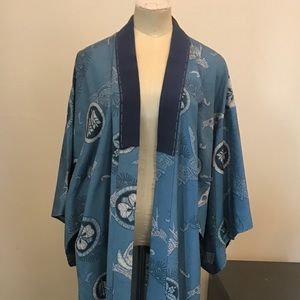 Vintage Japanese Blue Navy Kimono